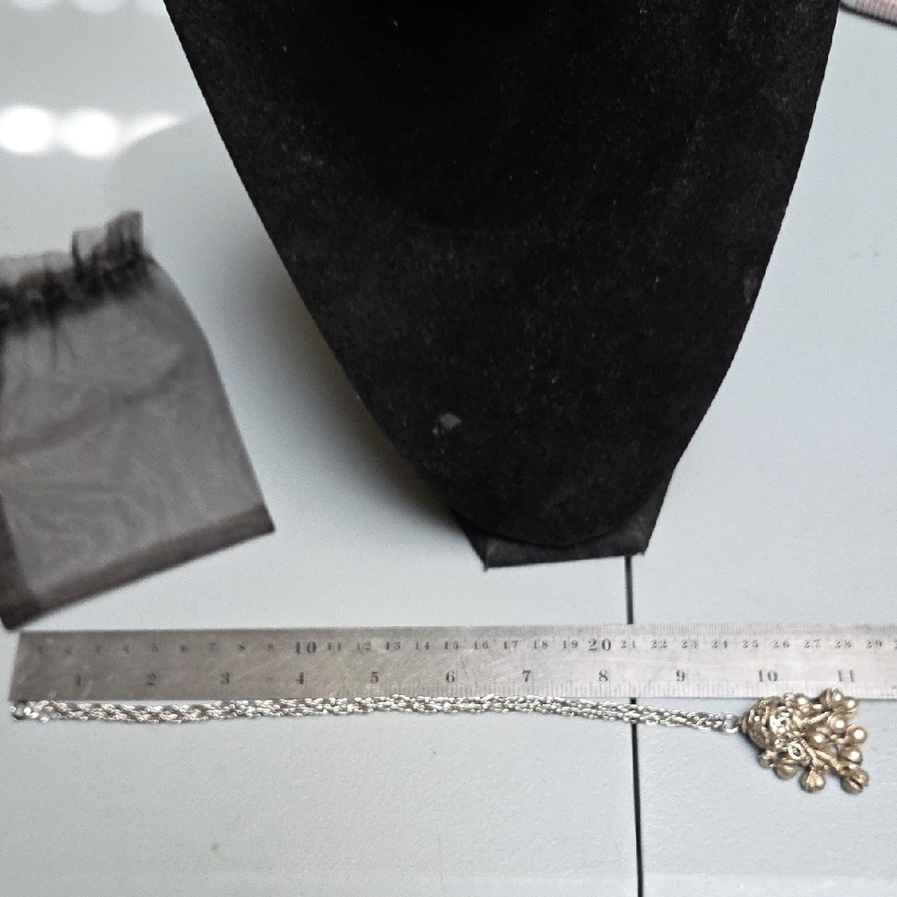 Silver Tassel Pendant Necklace - Picture 3 of 3